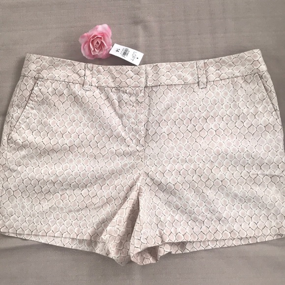 ANN TAYLOR LOFT 4” SHORT 100 % COTTON SIZE 14 - Picture 2 of 8